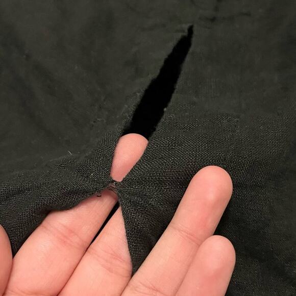 Industrial Euro Linen Hook & Eye Long Flowy Top - Picture 9 of 9